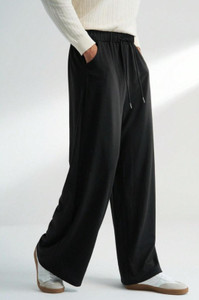 Dockstreet Solid Men Black Track Pants