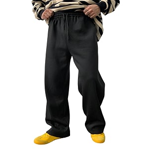 dockstreet straight wide fit long length trouser style drawstring trackpant for mentrending sporty style relaxed casual pants for men