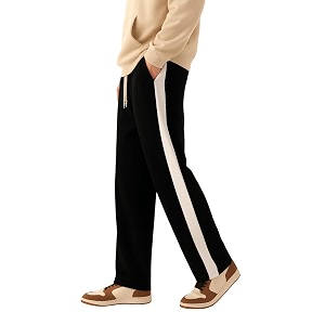 dockstreet straight wide fit long length trouser style drawstring trackpant for mentrending sporty style relaxed casual pants for men