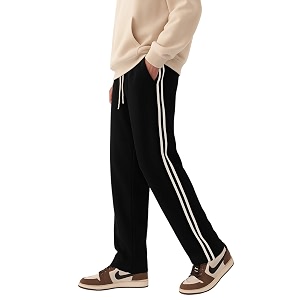 dockstreet straight wide fit long length trouser style drawstring trackpant for mentrending sporty style relaxed casual pants for men