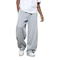 dockstreet Straight Wide fit Long Length Trouser Style Drawstring Trackpant for Men/Trending Sporty Style, Relaxed Casual Pants for Men