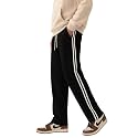 dockstreet Straight Wide fit Long Length Trouser Style Drawstring Trackpant for Men/Trending Sporty Style, Relaxed Casual Pants for Men