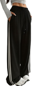 Dockstreet Striped Men Black Track Pants