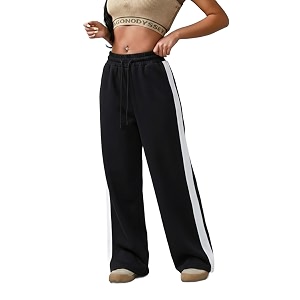dockstreet track pant for women  open baggy fit  track pants  open bottom track pant 