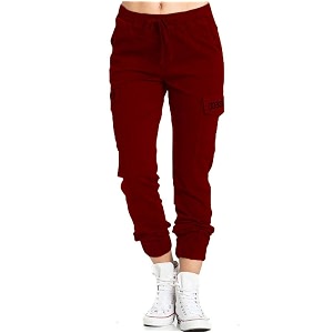 dockstreet women39s slim fit cotton blend trouser ay25dckstrtmarooncrgodckprntmedium_blue maroon_m