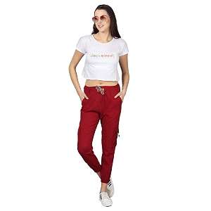 dockstreet women39s loose fit cotton blend joggers ax24lwrjoggerslycramaroonlycralowerss_blue maroon_s