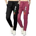 dockstreet Women's Loose Fit Cotton Blend Joggers (dockstreetDMPwCOMBOVANDMPLWR38_Blue, Black_M)