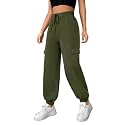 dockstreet Women Cargo Joggers in Pure Thick