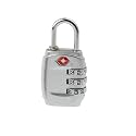 DOCOSS-331-TSA Lock 3 Digit for USA International Number Locks for Luggage Bag Travelling Password Locks Combination Lock Travel Locks Padlock (Silver)