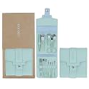 DOCOSS Manicure Kit For Women,Nail Cutter Kit For Women/Girls With Leather Pouch For Manicure Pedicure kit with Acne needle,Nail Cllippers &amp; Tools (Mint Green)