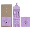 DOCOSS Manicure Kit For Women,Nail Cutter Kit For Women/Girls With Leather Pouch for Manicure Pedicure kit with Acne needle,Nail Cllippers And Tools (Purple Lilac)