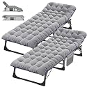 DoCred Folding Camping Cot with Mattress, 2 Pack Heavy Duty Folding Cot