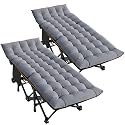 DoCred Folding Camping Cot with Mattress, 2 Pack Heavy Duty Folding Cot