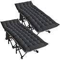 DoCred Folding Camping Cot with Mattress, 2 Pack Heavy Duty Folding Cot