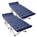 DoCred Folding Camping Cot with Mattress, 2 Pack Heavy Duty Folding Cot