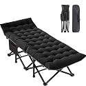 DoCred Folding Camping Cot with Mattress, Heavy Duty Folding Cot