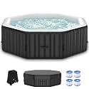 DoCred Inflatable Hot Tub, 4-6 Person Octagonal PVC Spa, 77" X 77" X 25"