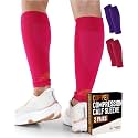 Doctor's Select 2 Pairs Copper Calf Compression Sleeve - Leg Compression Sleeves for Women &amp; Men, Shin Splint Relief