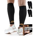 Doctor's Select 2 Pairs Copper Calf Compression Sleeve - Leg Compression Sleeves for Women &amp; Men, Shin Splint Relief