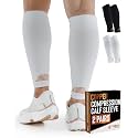 Doctor's Select 2 Pairs Copper Calf Compression Sleeve - Leg Compression Sleeves for Women &amp; Men, Shin Splint Relief