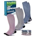 Doctor's Select® Bamboo Viscose Light Compression Socks for Women &amp; Men - 3 Pairs, 8-15 mmHg Compression Socks, Knee High