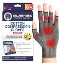 Doctor Developed Compression Gloves for Women and Men, Open-Finger Arthritis Gloves, Typing Gloves, Arthritis &amp; Carpal Tunnel