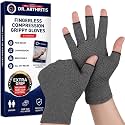 Doctor Developed Compression Gloves for Women and Men, Open-Finger Arthritis Gloves, Typing Gloves, Arthritis &amp; Carpal Tunnel