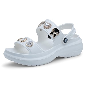 doctor extra soft women39s metallic charms fashion slipperssandals with adjustable back strapcomfortablelightweightstylish amp anti-skidwaterproof casual beach slides mules girls amp ladies d-533