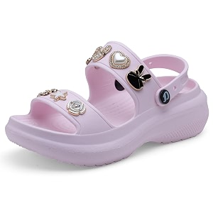 doctor extra soft women39s metallic charms fashion slipperssandals with adjustable back strapcomfortablelightweightstylish amp anti-skidwaterproof casual beach slides mules girls amp ladies d-533