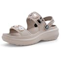 DOCTOR EXTRA SOFT Women's Metallic Charms Fashion Slippers/Sandals With Adjustable Back Strap|Comfortable|Lightweight|Stylish &amp; Anti-Skid|Waterproof Casual Beach Slides Mules Girls &amp; Ladies D-533