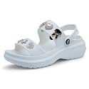 DOCTOR EXTRA SOFT Women's Metallic Charms Fashion Slippers/Sandals With Adjustable Back Strap|Comfortable|Lightweight|Stylish &amp; Anti-Skid|Waterproof Casual Beach Slides Mules Girls &amp; Ladies D-533