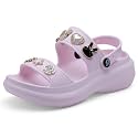 DOCTOR EXTRA SOFT Women's Metallic Charms Fashion Slippers/Sandals With Adjustable Back Strap|Comfortable|Lightweight|Stylish &amp; Anti-Skid|Waterproof Casual Beach Slides Mules Girls &amp; Ladies D-533