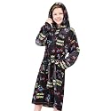 Doctor Unicorn Boys Soft Hooded Bathrobe Kids Warm Gamer Fleece Robe Sleepwear