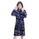 Doctor Unicorn Boys Soft Hooded Bathrobe Kids Warm Gamer Fleece Robe Sleepwear