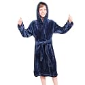 Doctor Unicorn Boys Soft Hooded Bathrobe Kids Warm Gamer Fleece Robe Sleepwear