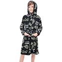 Doctor Unicorn Boys Soft Hooded Bathrobe Kids Warm Gamer Fleece Robe Sleepwear