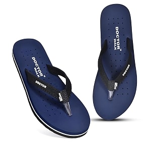 Doctor Walk Orthopaedic Flip Flops Black Cushioned