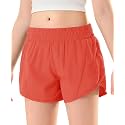 DOCUMO Girls Athletic Shorts with Zipper Pockets 4-14Y