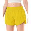 DOCUMO Girls Athletic Shorts with Zipper Pockets 4-14Y