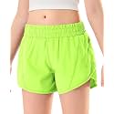 DOCUMO Girls Athletic Shorts with Zipper Pockets 4-14Y