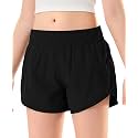 DOCUMO Girls Athletic Shorts with Zipper Pockets 4-14Y