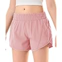 DOCUMO Girls Athletic Shorts with Zipper Pockets 4-14Y