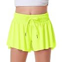 DOCUMO Girls Flowy Butterfly Shorts with Pockets 4-14Y
