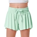 DOCUMO Girls Flowy Butterfly Shorts with Pockets 4-14Y