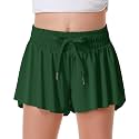 DOCUMO Girls Flowy Butterfly Shorts with Pockets 4-14Y