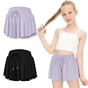 DOCUMO Girls Flowy Butterfly Shorts with Pockets 4-14Y