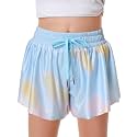 DOCUMO Girls Flowy Butterfly Shorts with Pockets 4-14Y