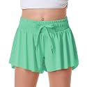 DOCUMO Girls Flowy Butterfly Shorts with Pockets 4-14Y