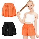 DOCUMO Girls Flowy Butterfly Shorts with Pockets 4-14Y
