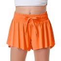DOCUMO Girls Flowy Butterfly Shorts with Pockets 4-14Y